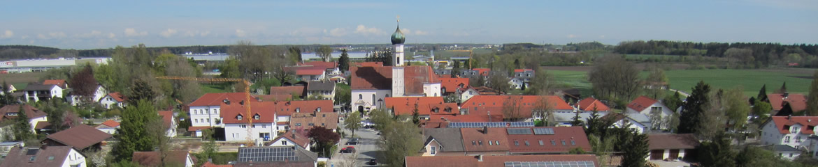 Luftbild der Gemeinde Anzing